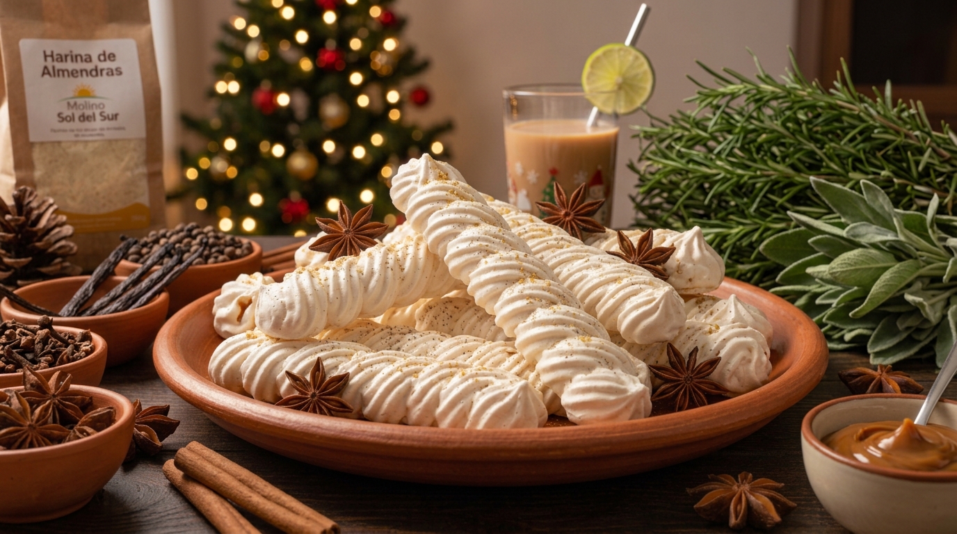 Bastones de merengue de vainilla