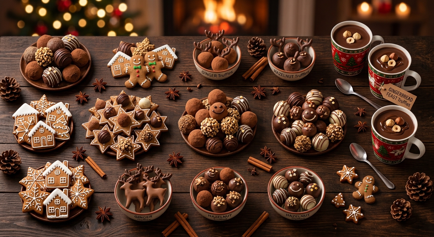 Trufas de chocolate con avellanas