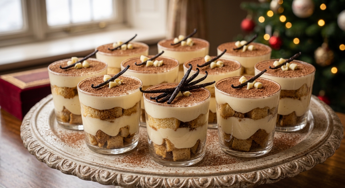 Vasito de tiramisú de vainilla