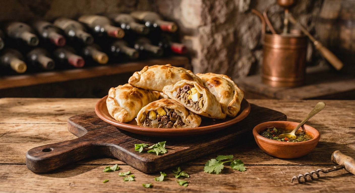 Empanadas mendocinas de carne horneadas y doradas