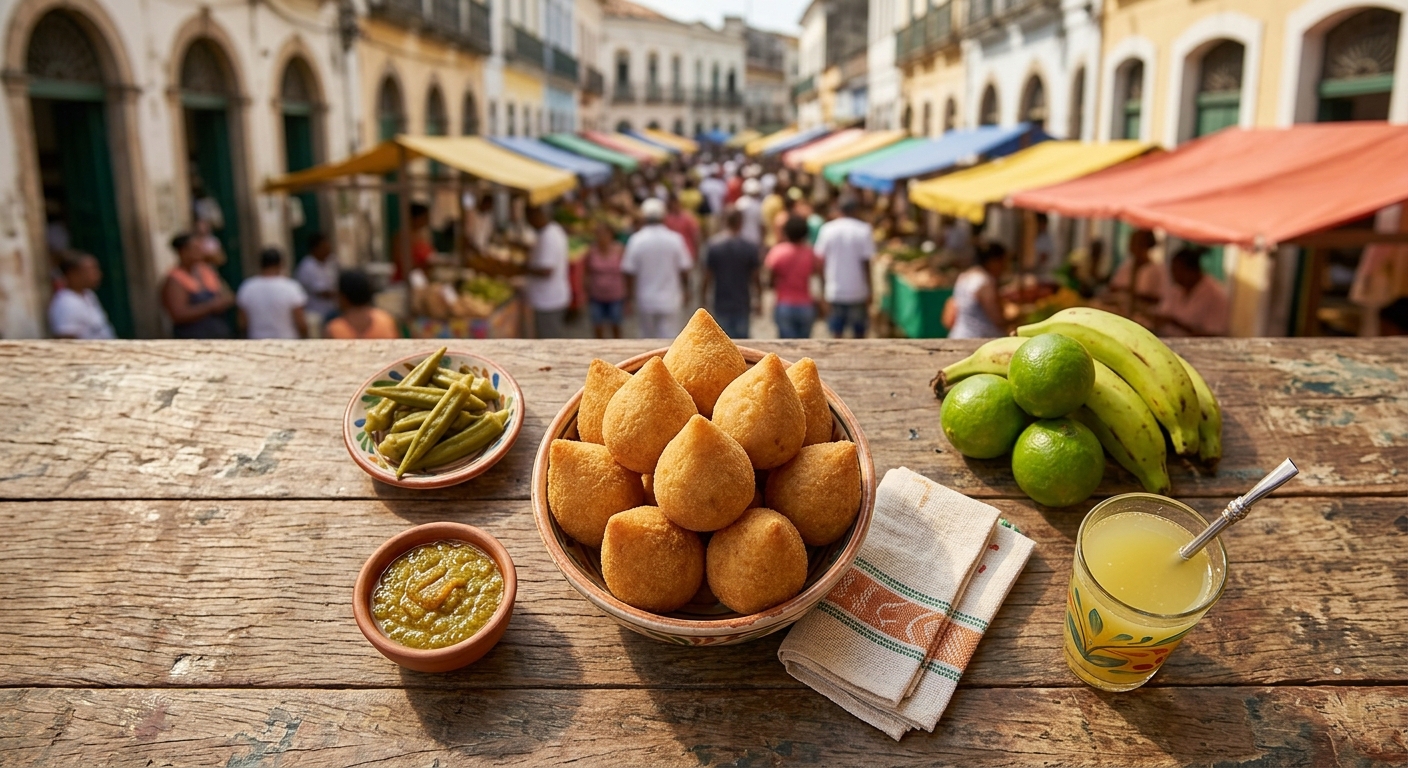 Coxinhas de frango doradas y servidas para compartir